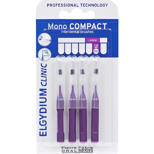 Elgydium Clinic Mono Compact Interdental Brushes 0.8mm 4 бр