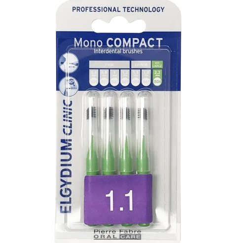 Elgydium Clinic Mono Compact Interdental Brushes 1.1mm 4 бр