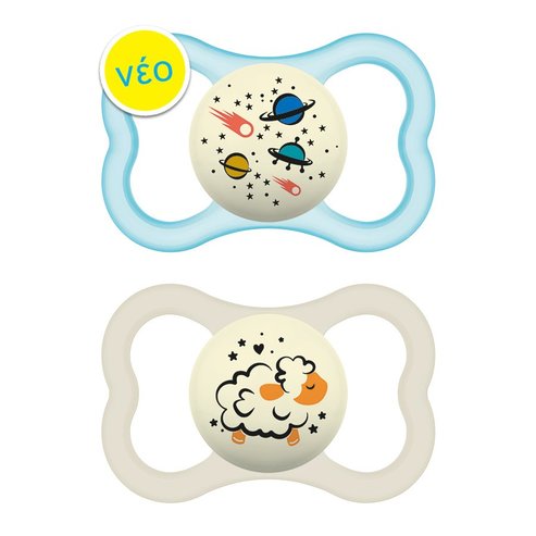 Mam Supreme Night Silicone Soother 6-16m Код 248S 2 части - Синьо/Бяло 2