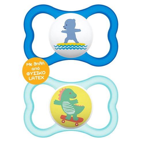 Mam Air Latex Soother 16m+ Код 276L 2 части - Синьо / Зелено