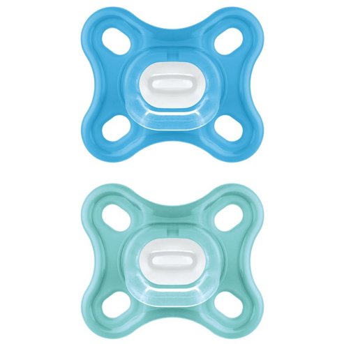 Mam Comfort Silicone Soother 0-2m 2 бр., Код 126S - Синьо / Veraman