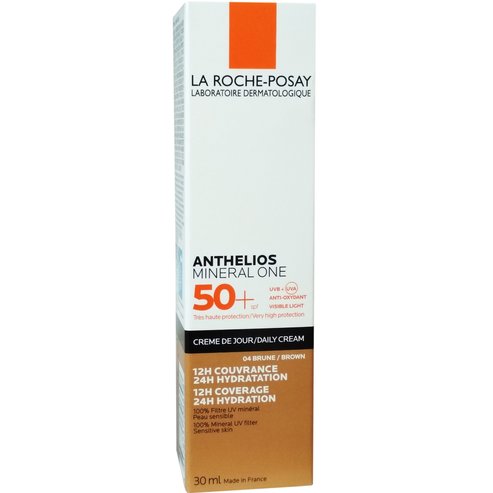 La Roche-Posay Anthelios Mineral One Spf50+ Слънцезащитен овлажнител с много висок защитен цвят за матов ефект 30ml - 04 Brown