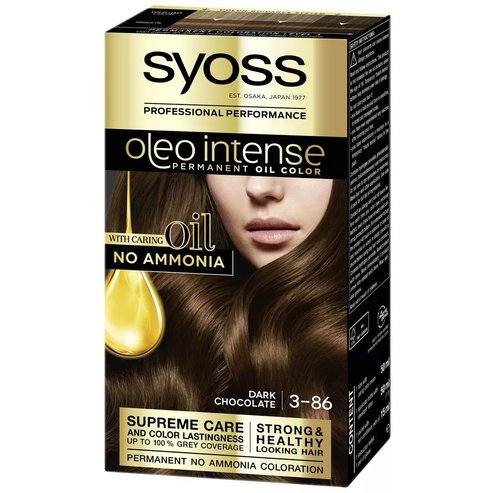 Syoss Oleo Intense Permanent Oil Hair Color Kit 1 бр - 3-86 Тъмен шоколад