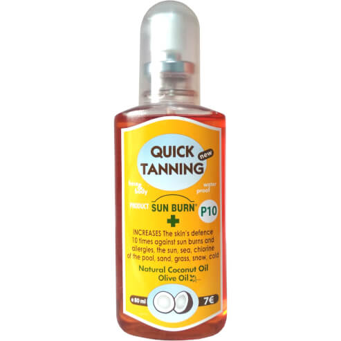 Erythro Forte Sun Burn Quick Tanning Face & Body Слънцезащитно олио спрей 80ml - P10