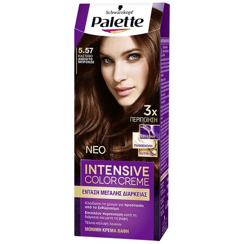Schwarzkopf Palette Intensive Hair Color Creme Kit 1 Брой - 5,57 кафяв светъл бронз