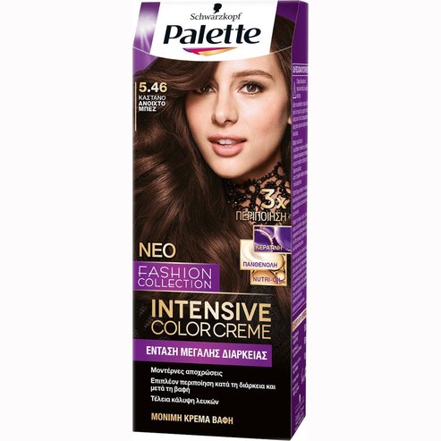 Schwarzkopf Palette Intensive Hair Color Creme Kit 1 Брой - 5.46 Кафяв Светло Бежов