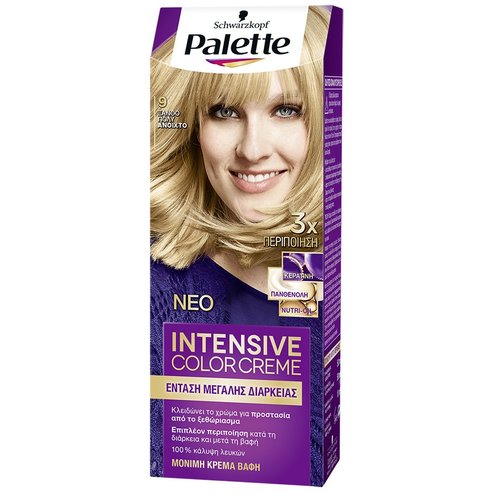 Schwarzkopf Palette Intensive Hair Color Creme Kit 1 Парче - 9 Много светло русо