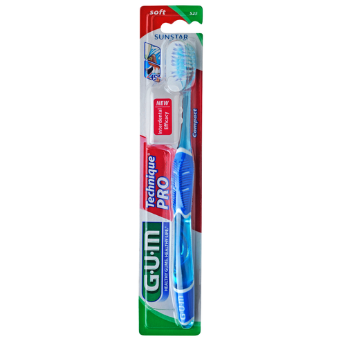 Gum Technique PRO Compact Soft Toothbrush Син 1 брой, код 525