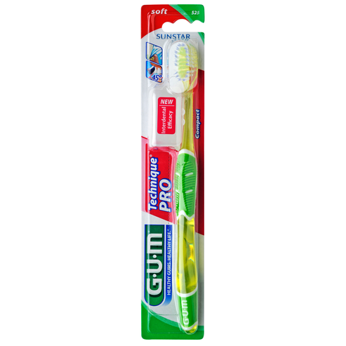 Gum Technique PRO Compact Soft Toothbrush Зелен 1 брой, Код 525