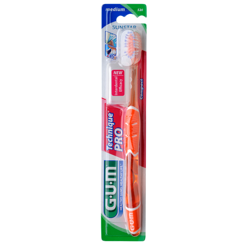 Gum Technique PRO Compact Medium Toothbrush Портокал 1 брой, код 528