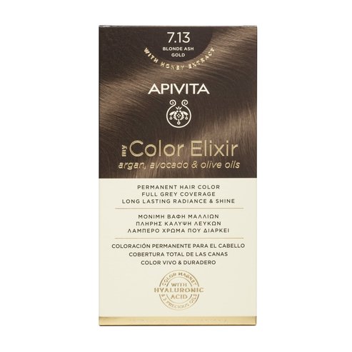 Apivita My Color Elixir Permanent Hair Color 1 Парче - 7.13 Руса Сандре Мед