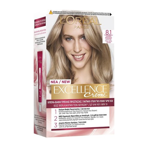 L\'oreal Paris Excellence Creme Боя за коса 1 брой - 8.1 Blonde Light Sandre