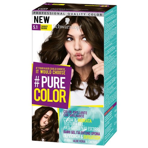 Schwarzkopf Pure Color Permanent Hair Color 1 бр - 5.1 Smokey Brown
