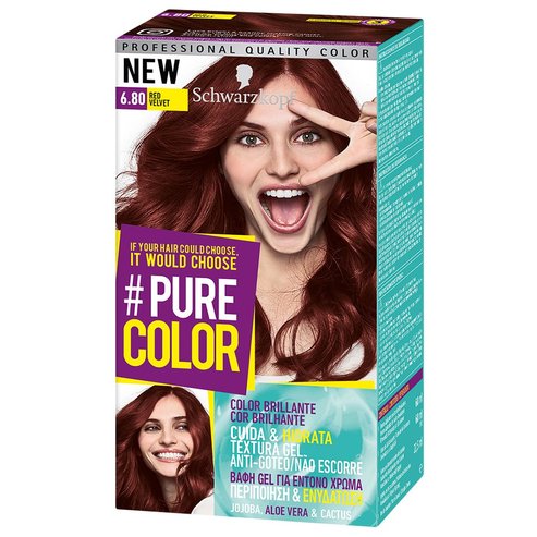 Schwarzkopf Pure Color Permanent Hair Color 1 бр - 6.80 Red Velvet