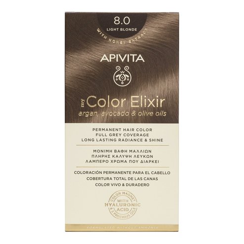 Apivita My Color Elixir Permanent Hair Color 1 Парче - 8.0 Светло русо