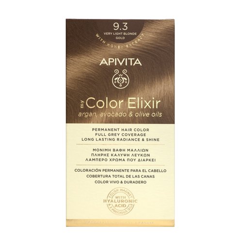 Apivita My Color Elixir Permanent Hair Color 1 Парче - 9.3 русо много светло злато