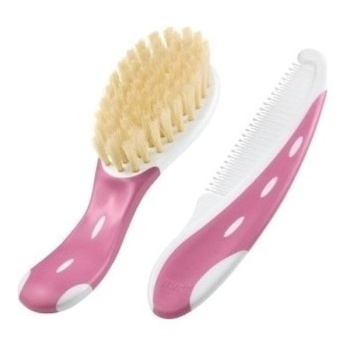 Nuk Set Baby Brush & Comb 1 Парче - Розово