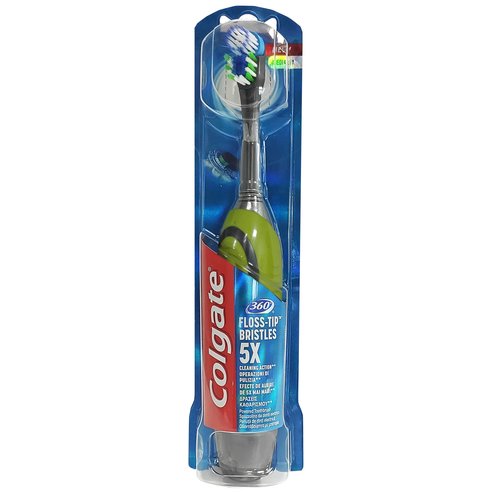 Colgate 360 Floss-Tip Bristles 5x Medium Electric Toothbrush Зелено 1 бр