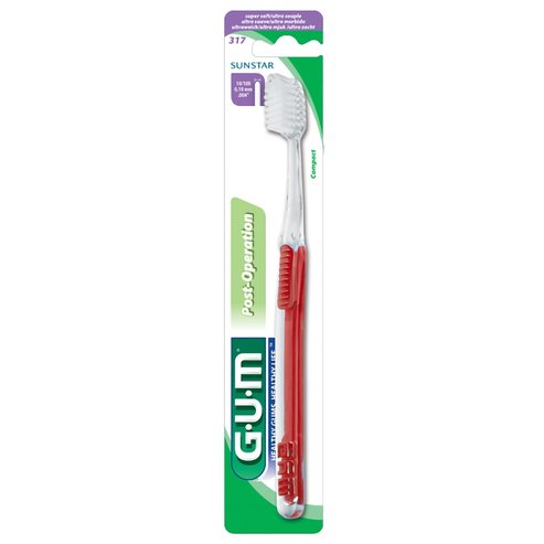 Gum Post-Operation Compact Super Soft Toothbrush 1 брой, Код 317 - Червен