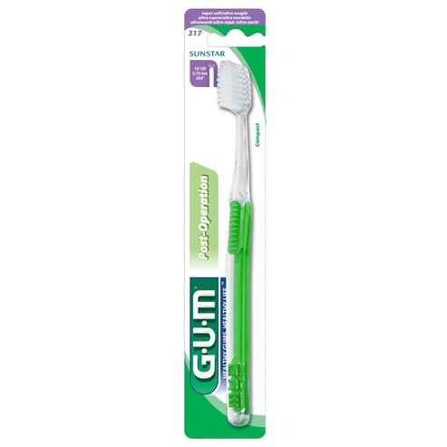 Gum Post-Operation Compact Super Soft Toothbrush 1 брой, Код 317 - Зелен