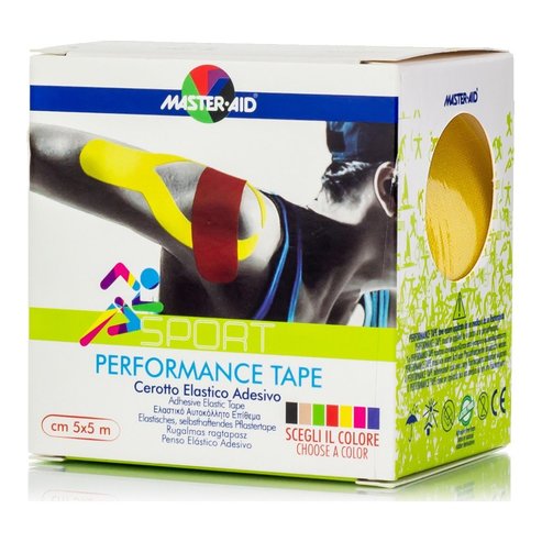 Master Aid Sport Performance Kinesio Adhesive Elastic Tape Жълт 5mx5cm 1 бр