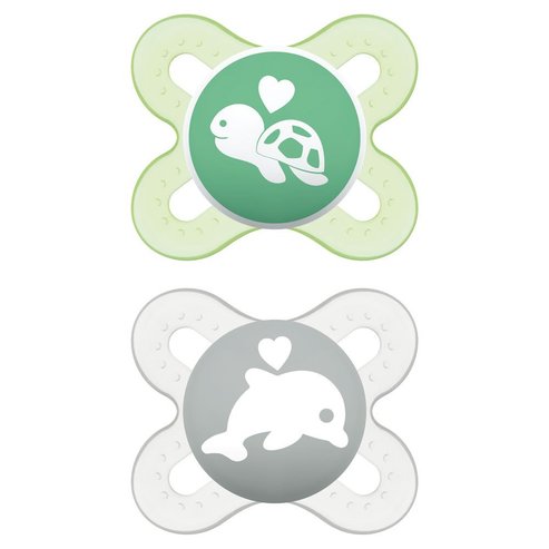 Mam Start Silicone Soother 0-2m 2 части, код 125S - лахани / прозрачни