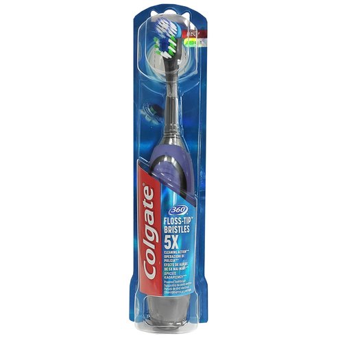 Colgate 360 Floss-Tip Bristles 5x Medium Electric Toothbrush Лилаво 1 бр