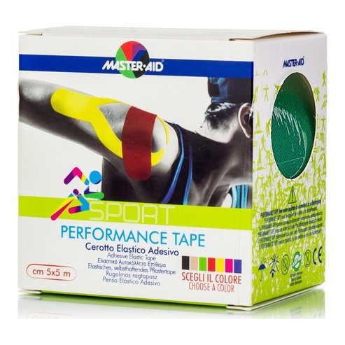 Master Aid Sport Performance Kinesio Adhesive Elastic Tape Зелен 5mx5cm 1 бр
