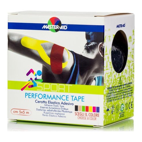 Master Aid Sport Performance Kinesio Adhesive Elastic Tape Черен 5mx5cm 1 бр