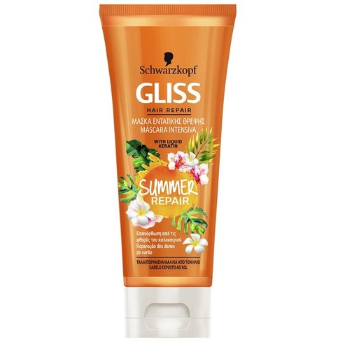 Schwarzkopf Gliss Summer Repair Възстановяваща маска за увредена от слънцето коса 200ml