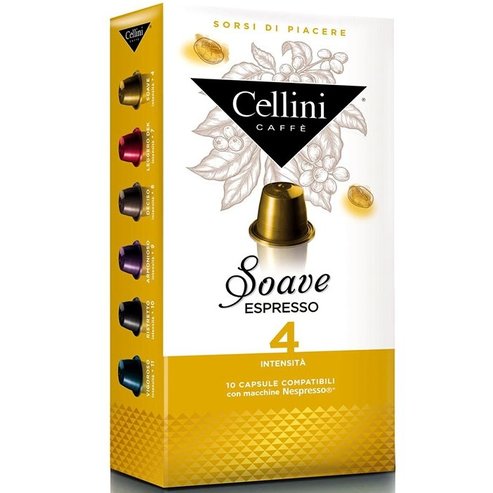 Cellini Caffe Soave Espresso Съвместим с Nespresso Device 10caps