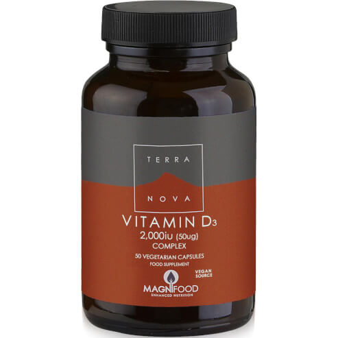 Terranova Vitamin D3 2000iu Complex Витамин D3 от растителен произход 50veg.caps