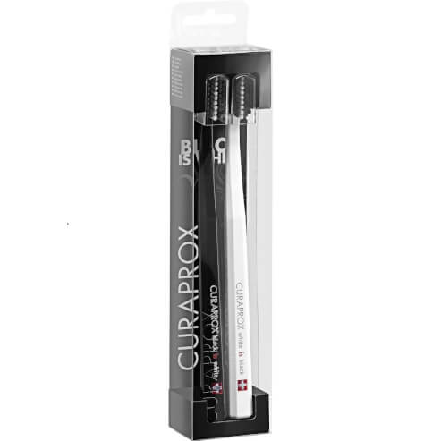 Curaprox Black is White & White is Black Четка за зъби за бели зъби 2 броя