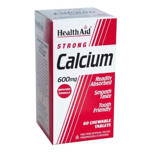Health Aid Calcium Strong + Витамин  D, 60 дъвчещи се  таблетки