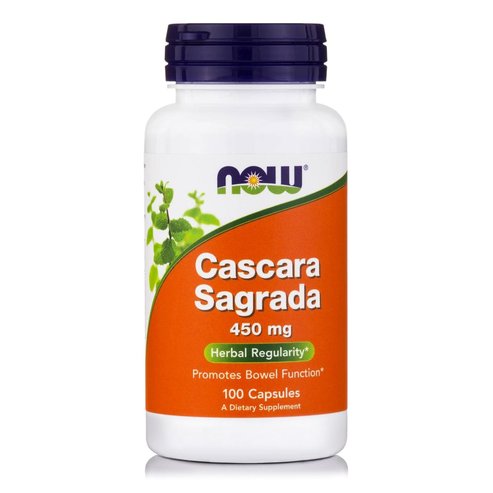 Now Foods Cascara Sagrada 450mg за засилване на перисталтиката на дебелото черво 100caps