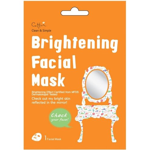Cettua Clean & Simple Brightening Facial Mask, Сияйна маска за лице, която озарява уморената кожа, 1 бр