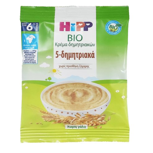 Δώρο Hipp Bio Κρέμα 5 Δημητριακών Από Επιλεγμένα Δημητριακά Ολικής Άλεσης Βιολογικής Καλλιέργειας 200gr
