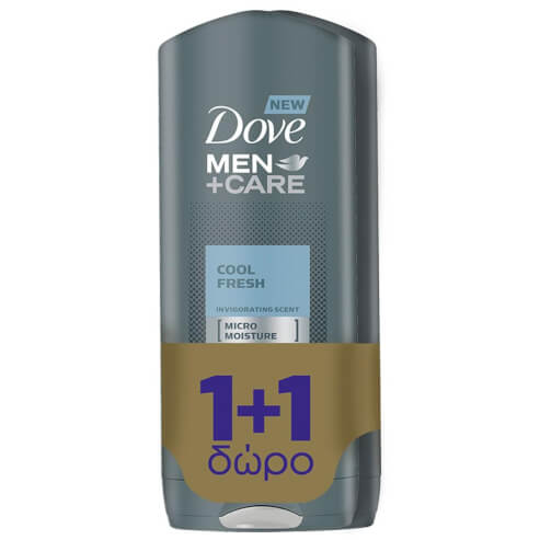 Dove Пакет Душ гел за мъже Men Care Cool Fresh 400ml 1+1 Подарък 2 x 400ml