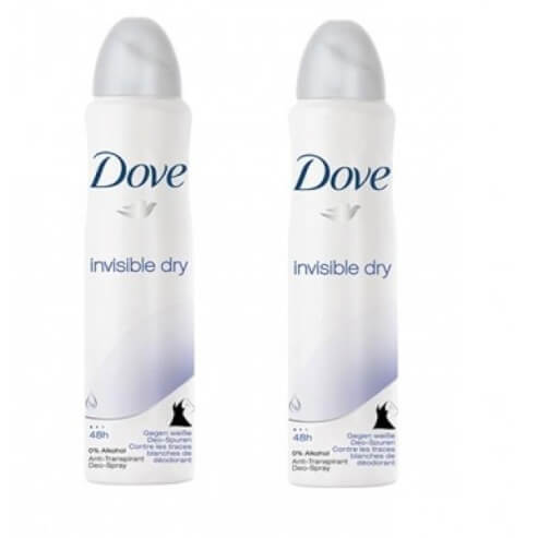 Dove Пакет с дезодоранти Spray Invisible 2x150ml