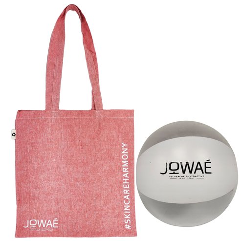 Σετ Δώρων Jowae Υφασμάτινη Τσάντα Παραλίας 1 Τεμάχιο & Πλαστική Μπάλα Θαλάσσης 1 Τεμάχιο