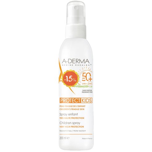 A-Derma Promo Protect Kids Sunscreen Spray for Face & Body Spf50+, 200ml на специална цена