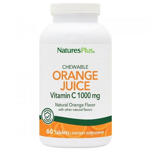 Natures Plus Chewable Orange Juice Vitamin C 1000mg 60 tabs