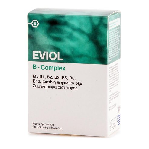 Eviol B-Complex Хранителна добавка в подкрепа на нормалната функция на нервната система 30 Soft.Caps