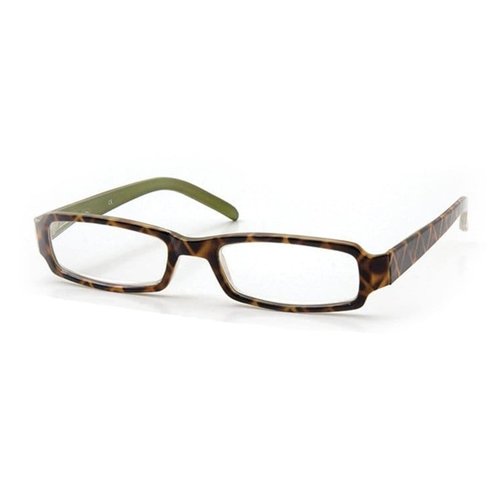 Eyelead Унисекс кафяви зелени очила за четене, с костна рамка E116
