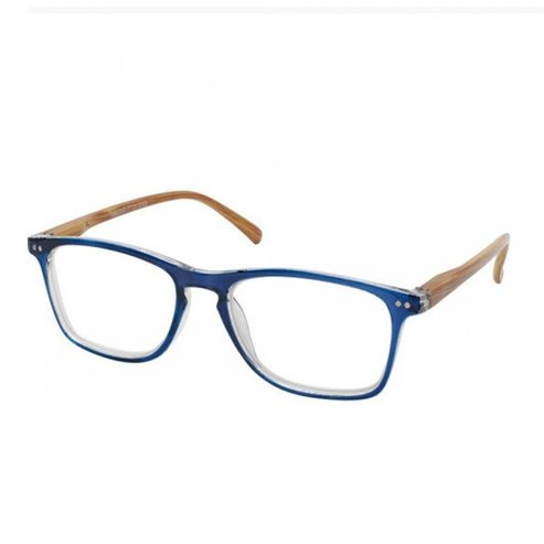 Eyelead Унисекс очила за четене със сини кости с дървена ръка E212