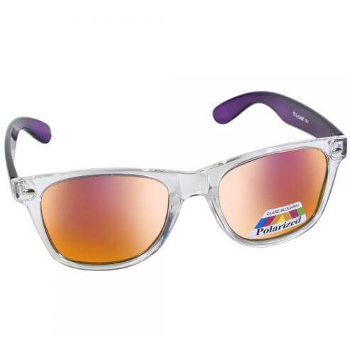 Eyelead Унисекс слънчеви очила с прозрачна - лилава рамка L631