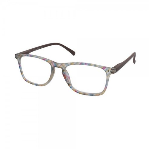 Eyelead Унисекс Многоцветни кафяви очила за четене, с костна рамка E209