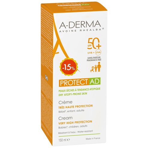 A-Derma Promo Protect AD Sunscreen Cream for Face & Body Spf50+, 150ml на специална цена