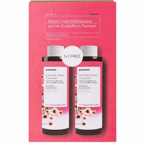 Korres Пакетни оферти Intimate Area Cleanser с лайка & Lactic Acid 1+1 Подарък 2x250ml