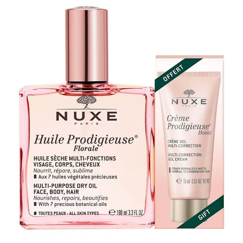 Nuxe Promo Huile Prodigieuse Florale Multi-Purpose Dry Oil 100ml & Подарък Creme Prodigieuse Boost Multi-Correction Gel Cream 15ml